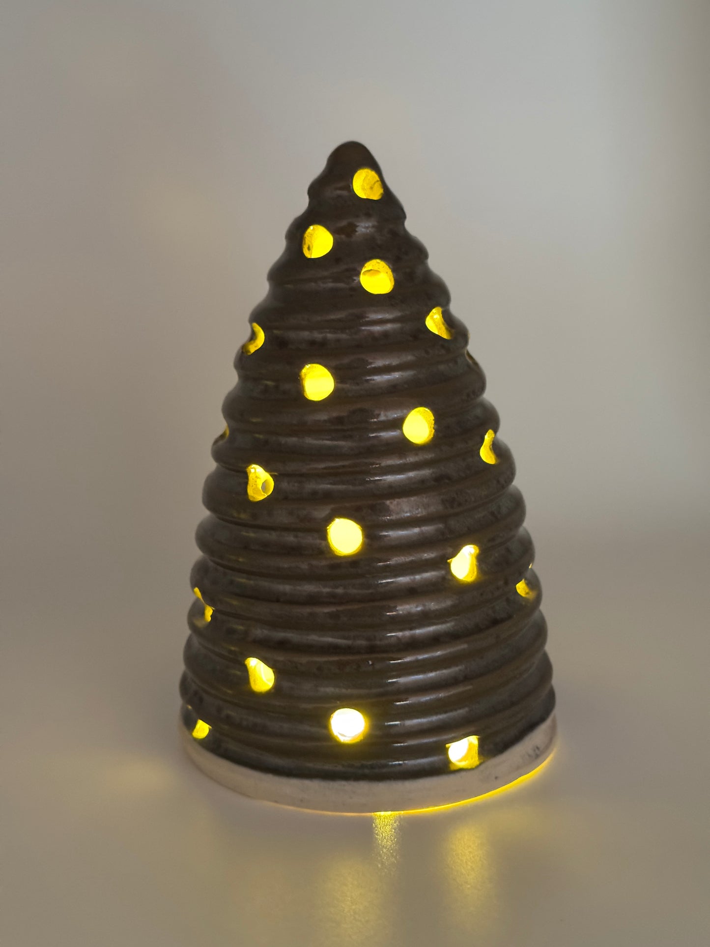 carved xmas tree luminary