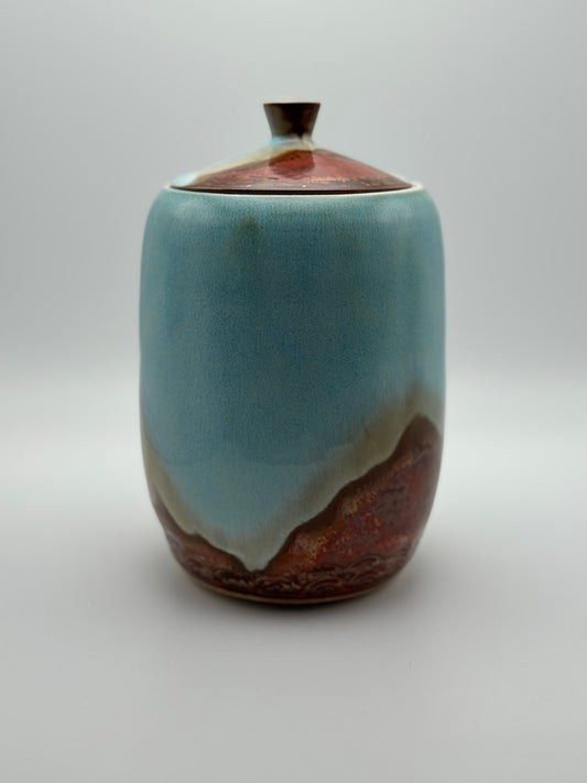 Earth and Sky Lidded Jar
