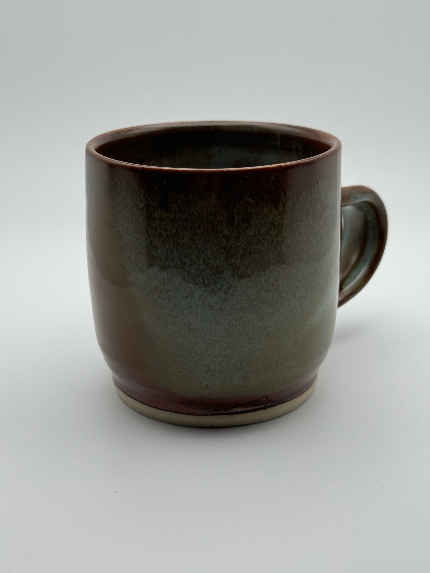 Bellied copper & antique blue mug