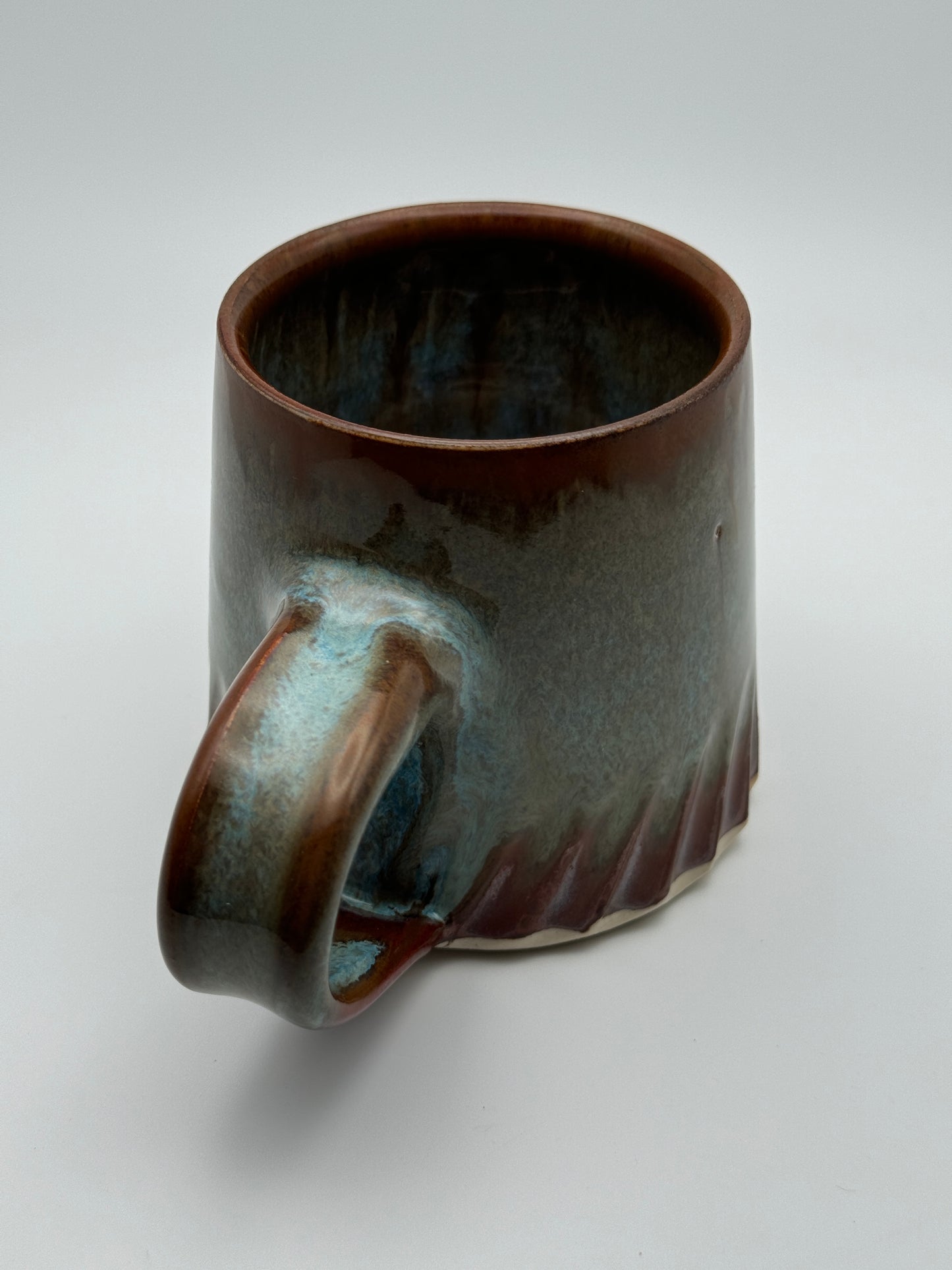 Angular glaucous copper mug