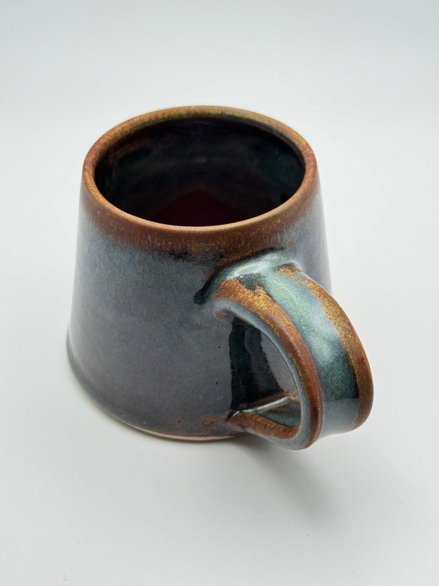 Angular glaucous copper mug