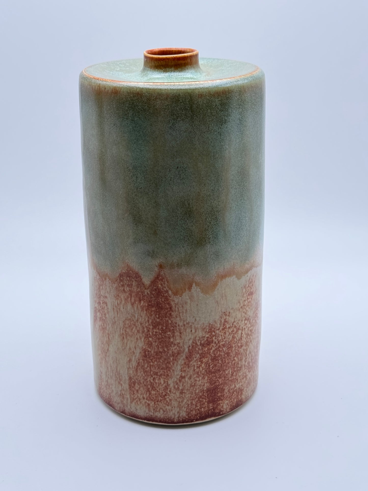 Narrow necked cylindrical vase