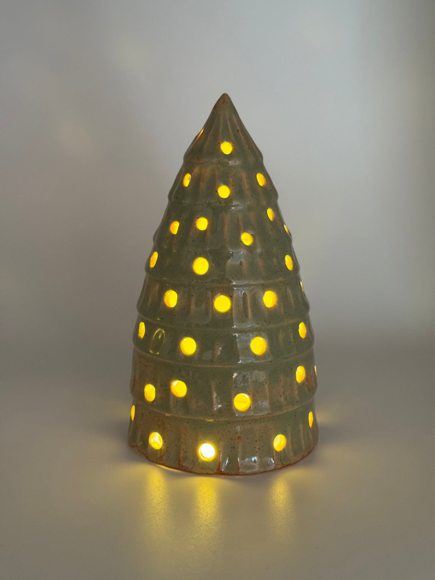 carved xmas tree luminary