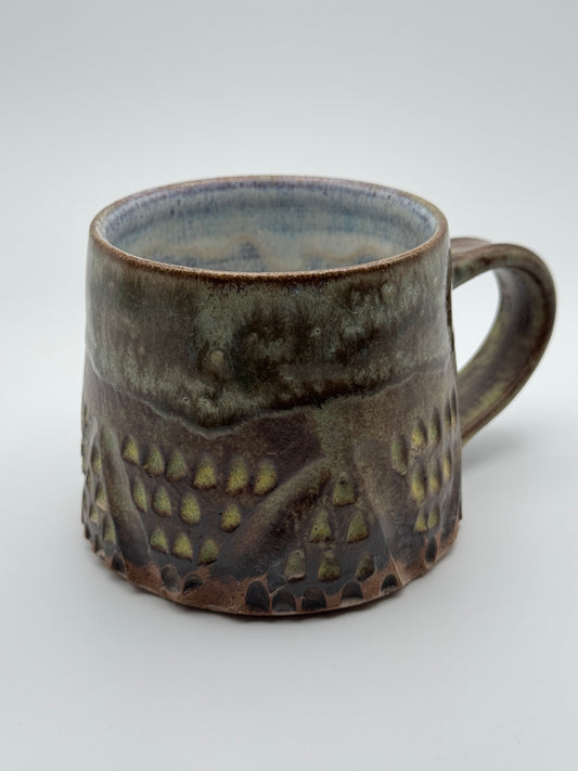 Carved matcha mug