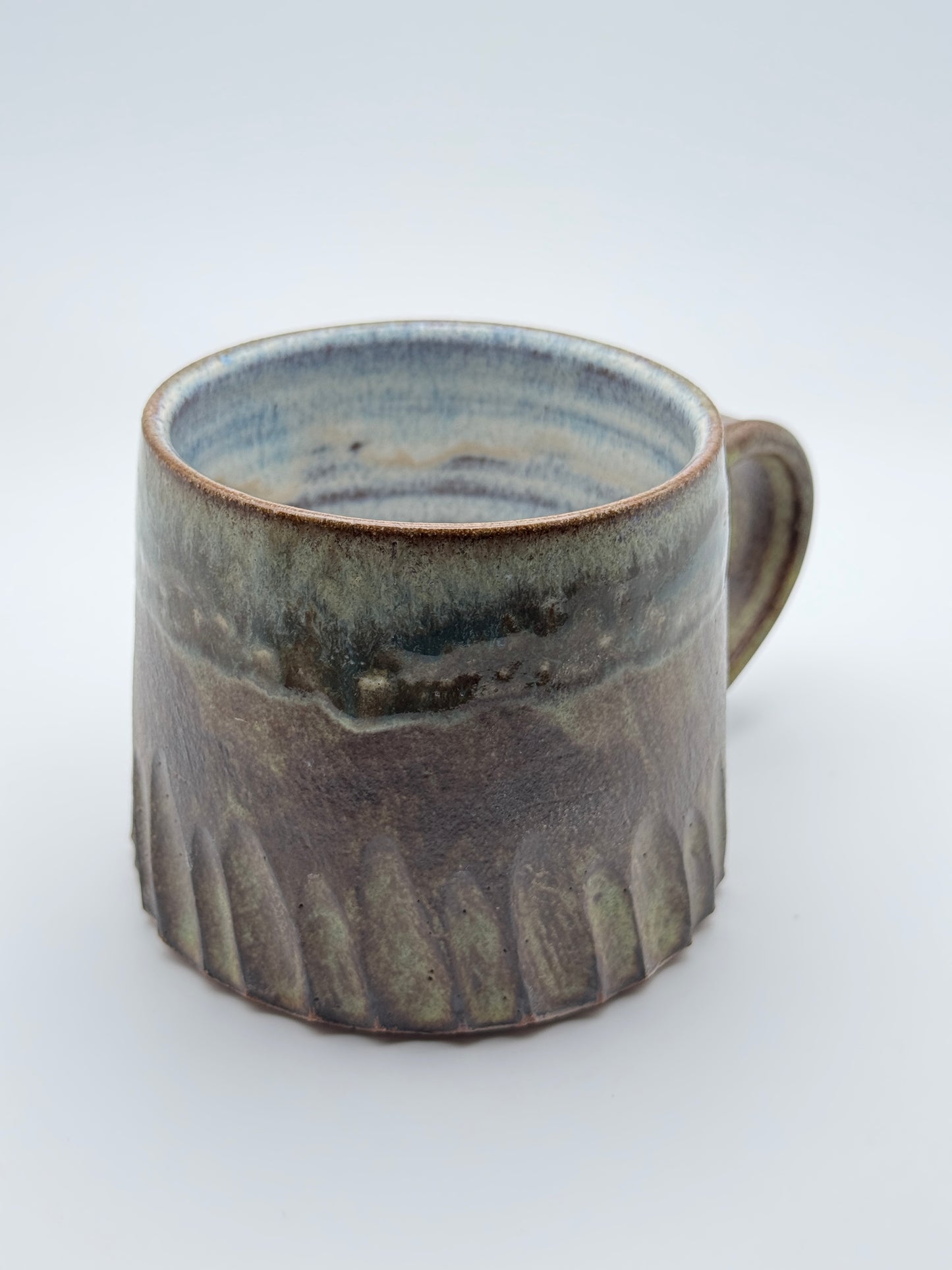 Carved matcha mug