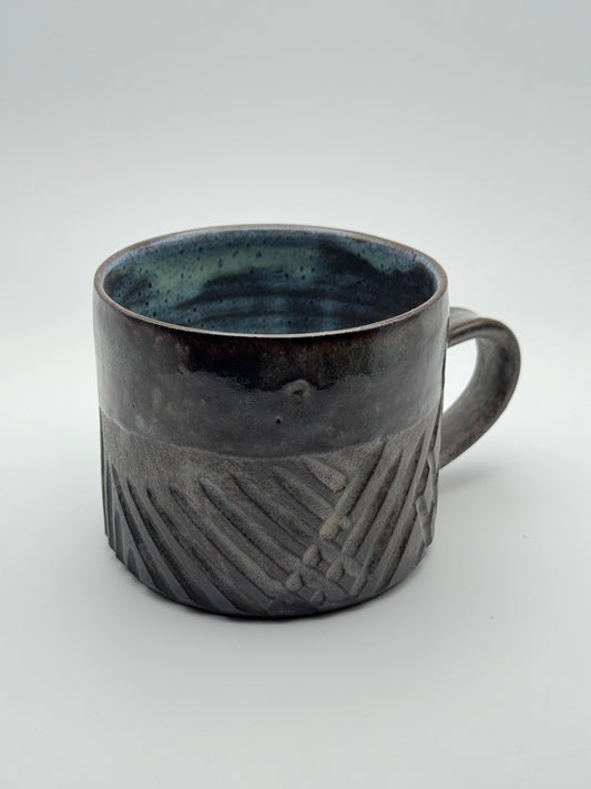 Carved açai mug