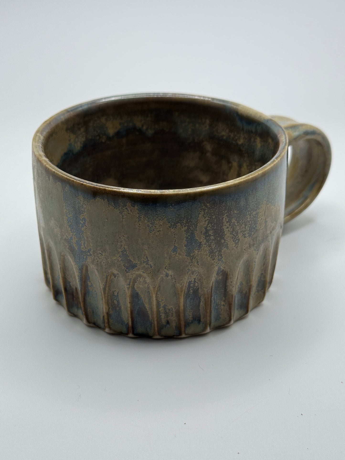 Antique grays and blues mug