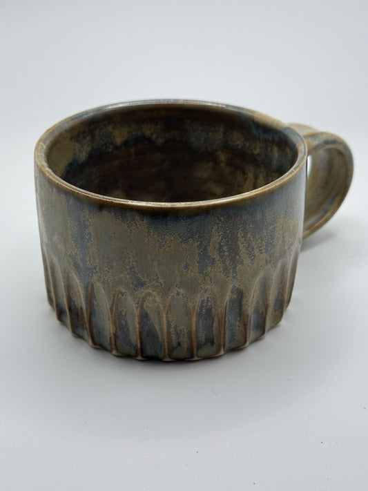 Antique grays and blues mug