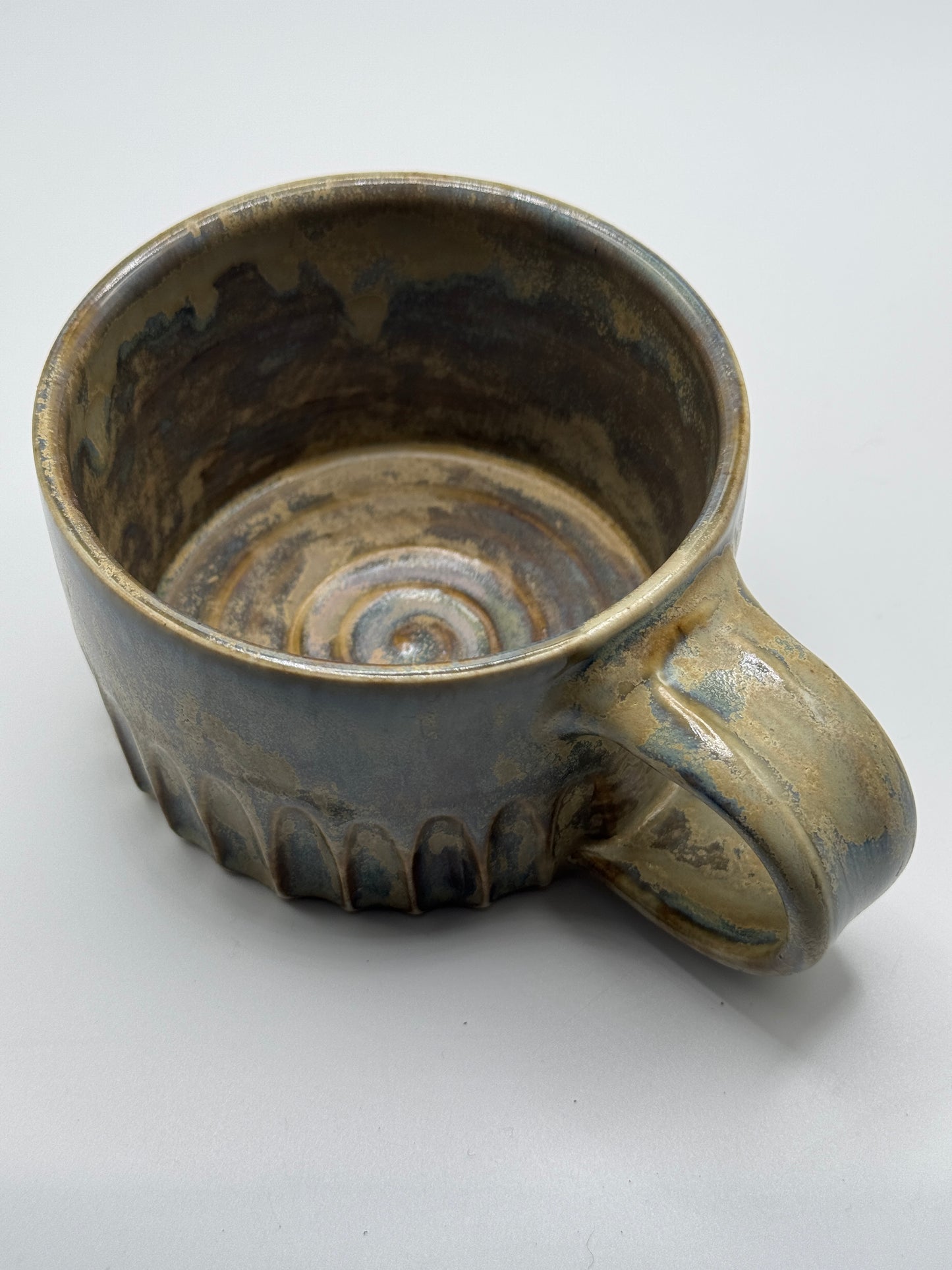 Antique grays and blues mug